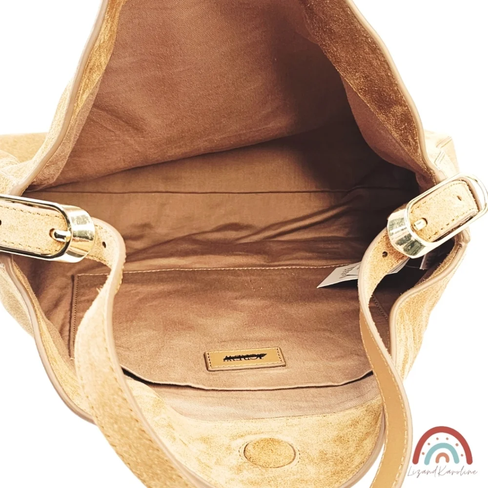 New! J. Crew Berkeley Shoulder Bag in Suede Blonde Espresso - Picture 14 of 16